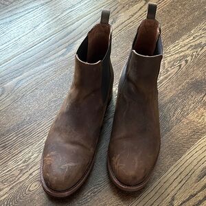 Men's Classic Brown Leather Ankle Boots